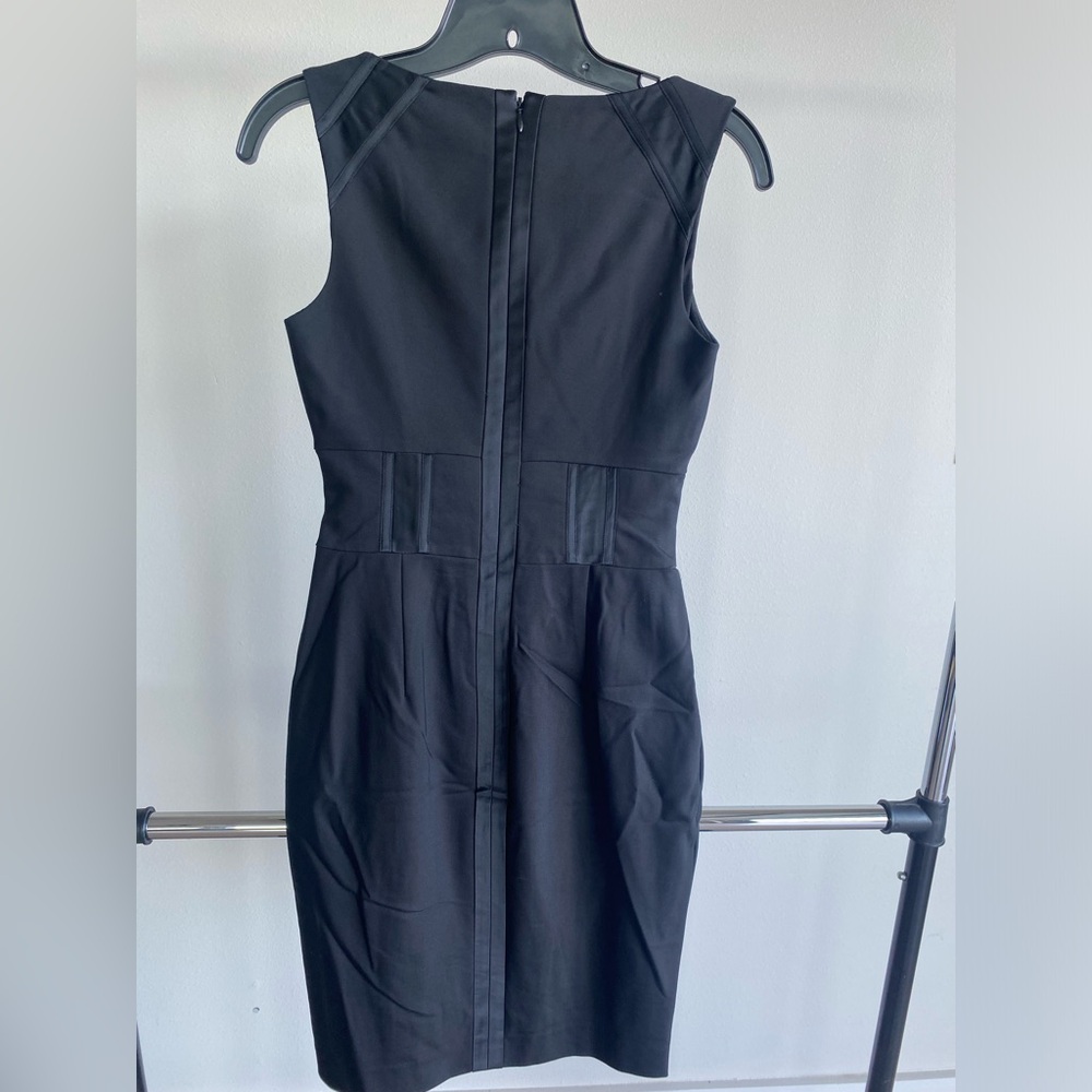 Cache Black Ruched V-Neck Sheath Dress - Picture 6 of 9